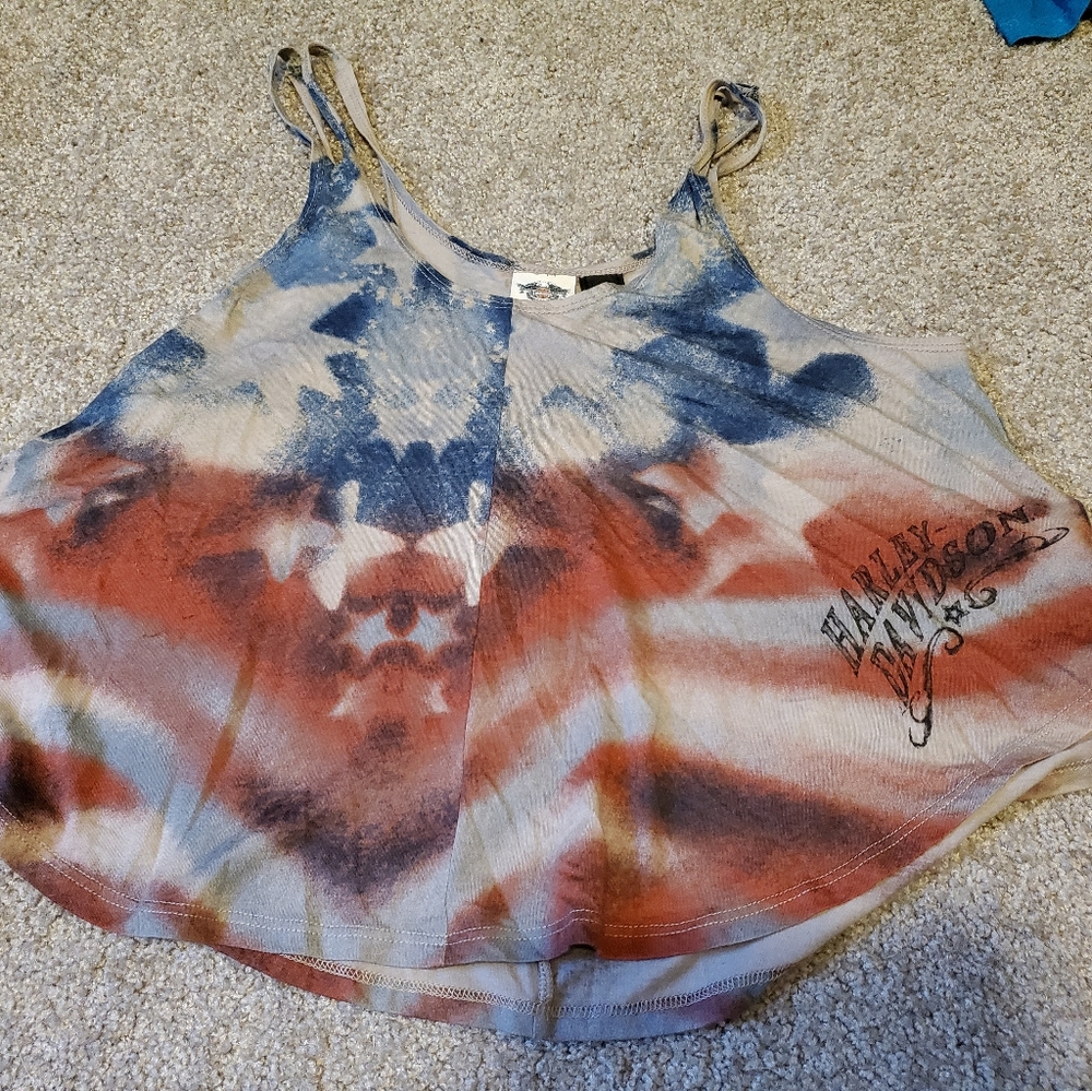 Red, White, and Blue Harley Davidson Tank